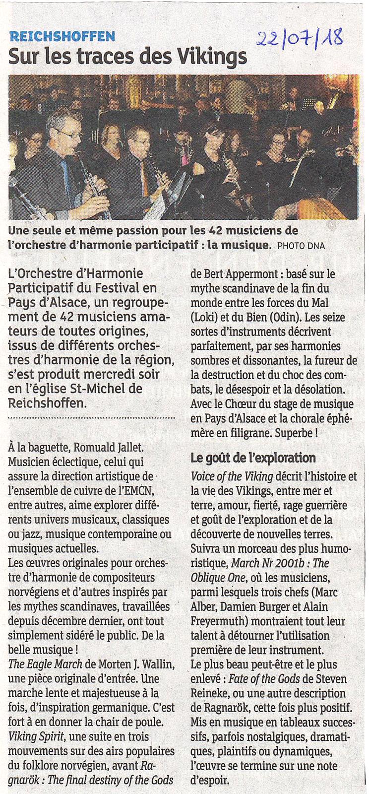 article DNA concert 18juillet